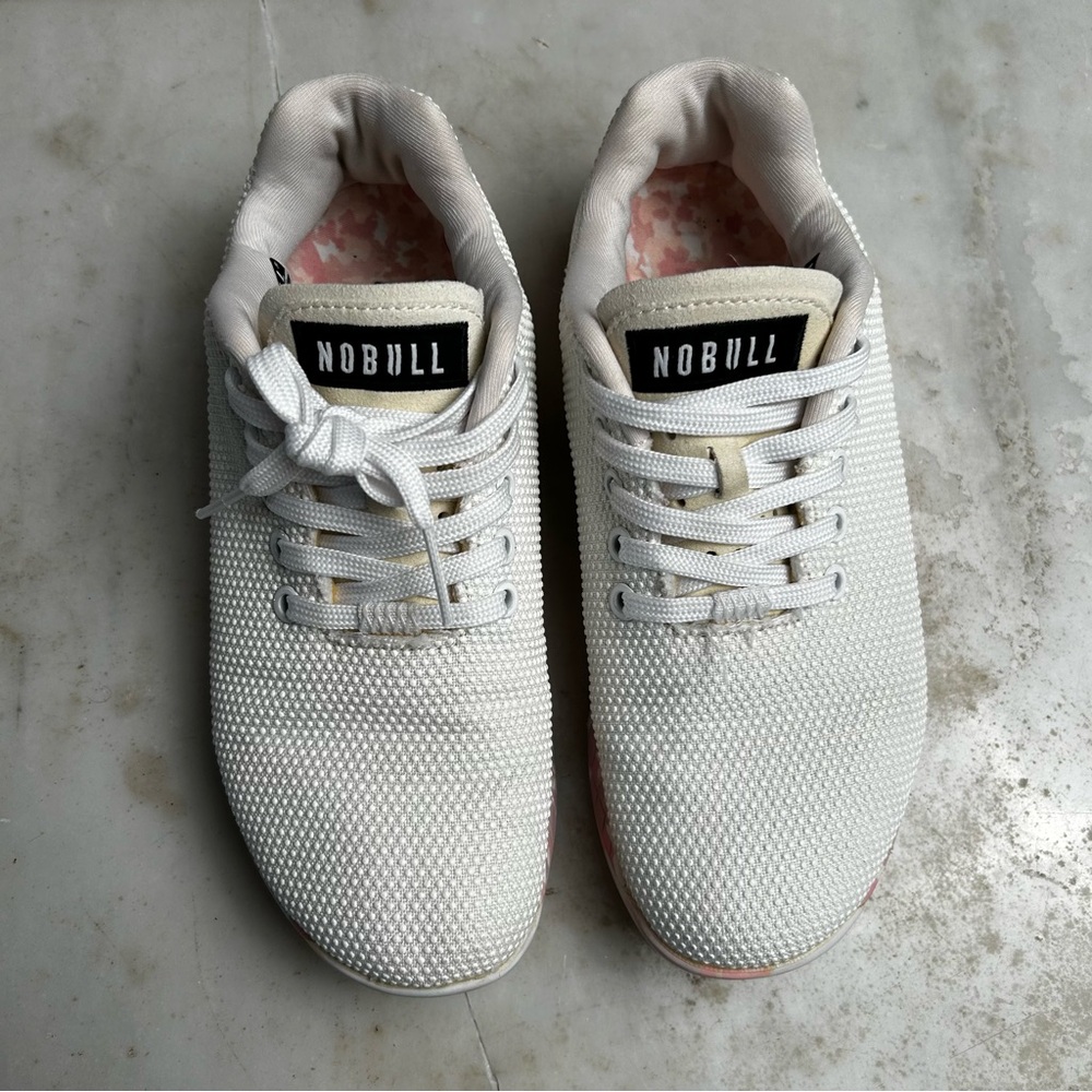 NOBULL Women's Cream and Pink camo Sneakers Size 6 - Picture 2 of 12